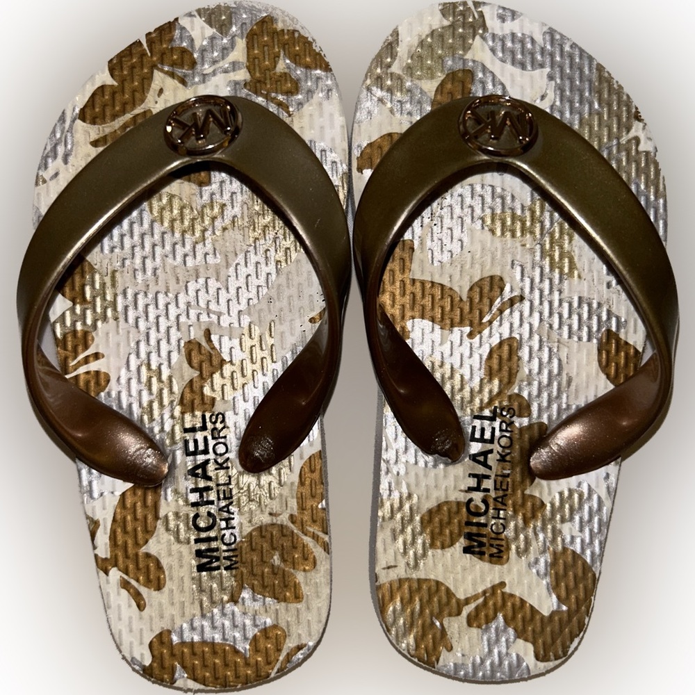 Baby Michael Kor Flip Flops Size 4